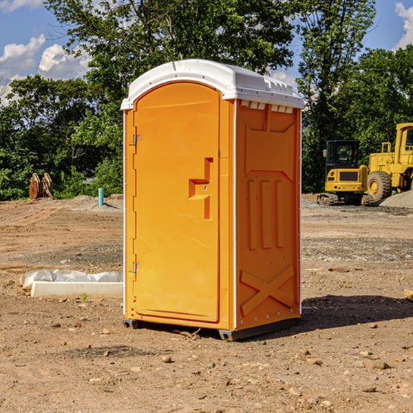 can i customize the exterior of the portable restrooms with my event logo or branding in Manchester KS